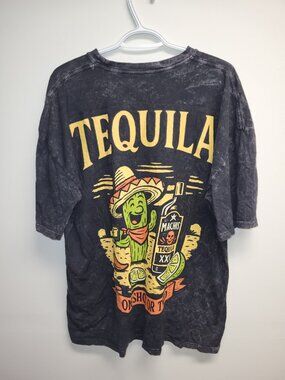 Muerte Tequila Acid Wash Graphic Tee Men's Medium